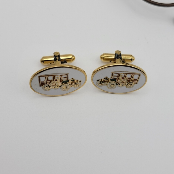 Vintage Ford Model T Enamel Cuff Links - Picture 2 of 8